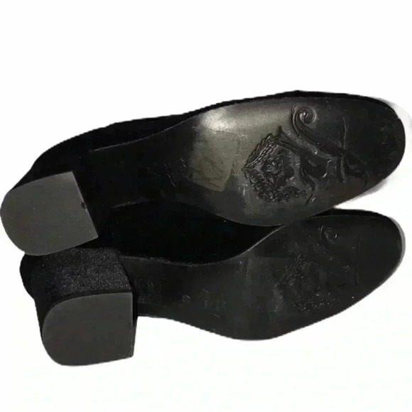 Free People Cecile Black Velvet Round Toe Ankle Boot Booties Size 41 - Picture 6 of 8